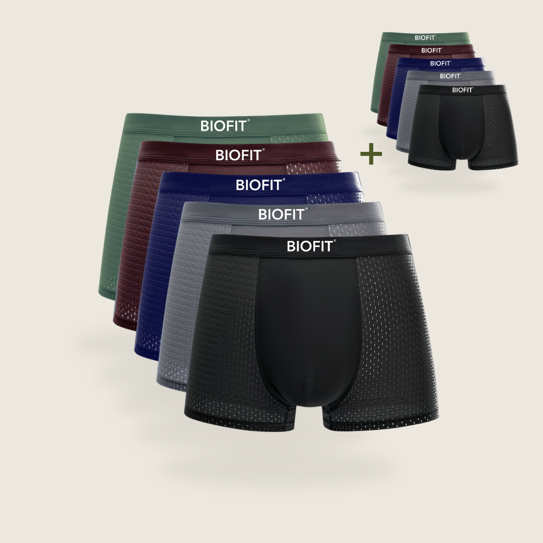 Boxers BIOFIT® de bambú paquete de 5 multicolor | + 5 GRATIS