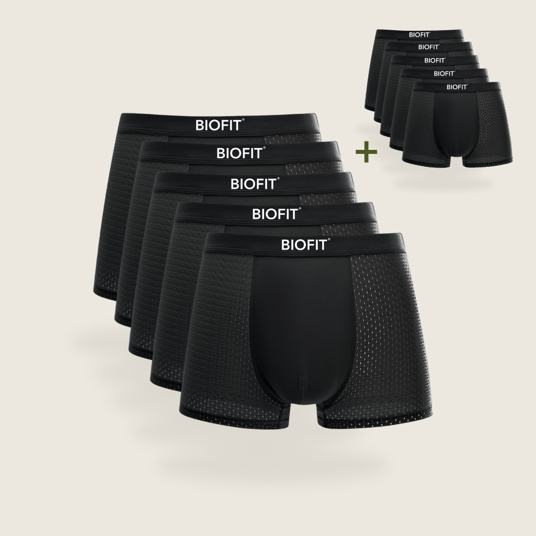 Boxers BIOFIT® de bambú paquete de 5 negros | + 5 GRATIS
