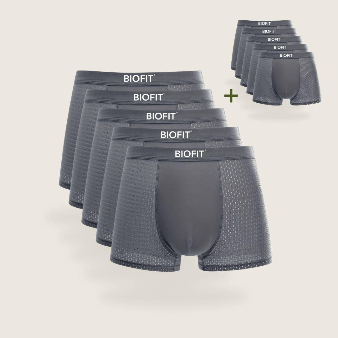 BIOFIT® Boxers de Bambú Paquete de 5 Gris | + 5 GRATIS
